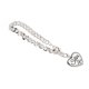 thumbnail image 3 of Pulsera con colgante en forma de corazón, pulsera exquisita para mujer, accesorio de joyería para regalo de cumpleaños, 3 of 5