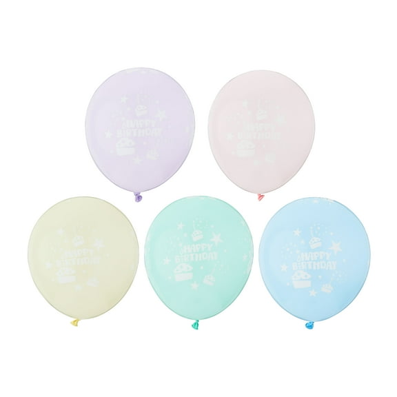 12" Happy Birthday Patel Colors Latex Balloons, 8 Pieces, by Way To Celebrate