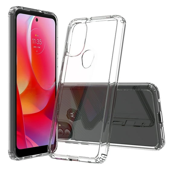 Xpm Case for Motorola Moto G Pure Hybrid Transparent Clear Acrylic Back Hard PC & TPU Full Protective Bumper Extra Shock-Absorb Cover for Moto G Pure - Clear
