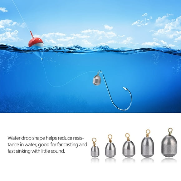 Sonew 20pcs Outdoor Fishing Sinkers Weight Set Angler Tackle Accessory,Fishing Weights, Fishing Weights Set