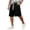 Black, variant on Zimjoy Men's Corduroy Shorts Loose Elastic Drawstring Bermuda Soft Knee Length Summer Shorts with Large Pockets, Black L