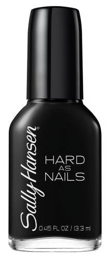 (3 pack) Sally Hansen Hard As Nails Nail Color, Black Heart, 0.45 oz