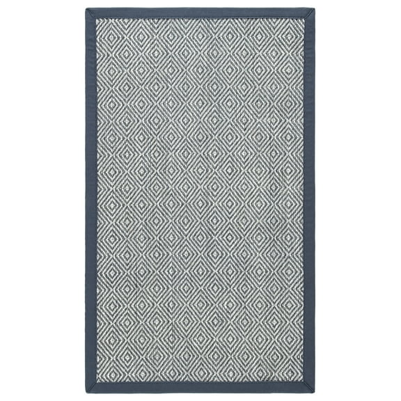 SAFAVIEH Natural Fiber Axum Bordered Area Rug, Natural/Dark Grey, 2' x 3'