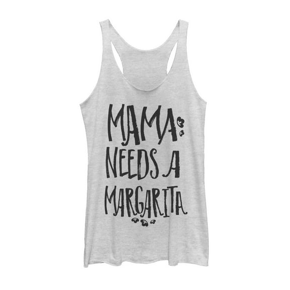Women's CHIN UP Mama Needs Margarita Racerback Tank Top White Heather X Large