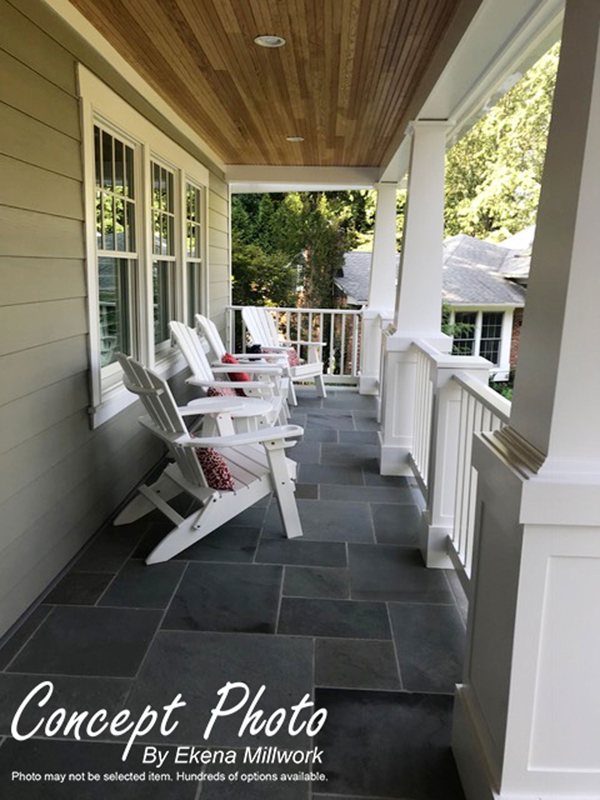 Ekena Millwork 08"W x 04'H Craftsman Classic Square Non-Tapered, Smooth Column, Crown Capital & Crown Base