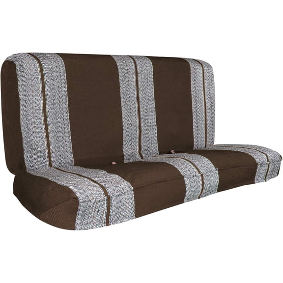 OAM Saddle Blanket Brown Bench Seat Cover Fits for Ford Chevrolet Dodge Full Size Pickup Trucks