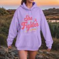 thumbnail image 2 of Godom Hoodies for Women Long Sleeves Casual Shirts Color Round Neck Sweatshirt Crewneck Pullover Tunic Tops Fall Winter Outfits Clothes Oversized Hoodie, 2 of 4