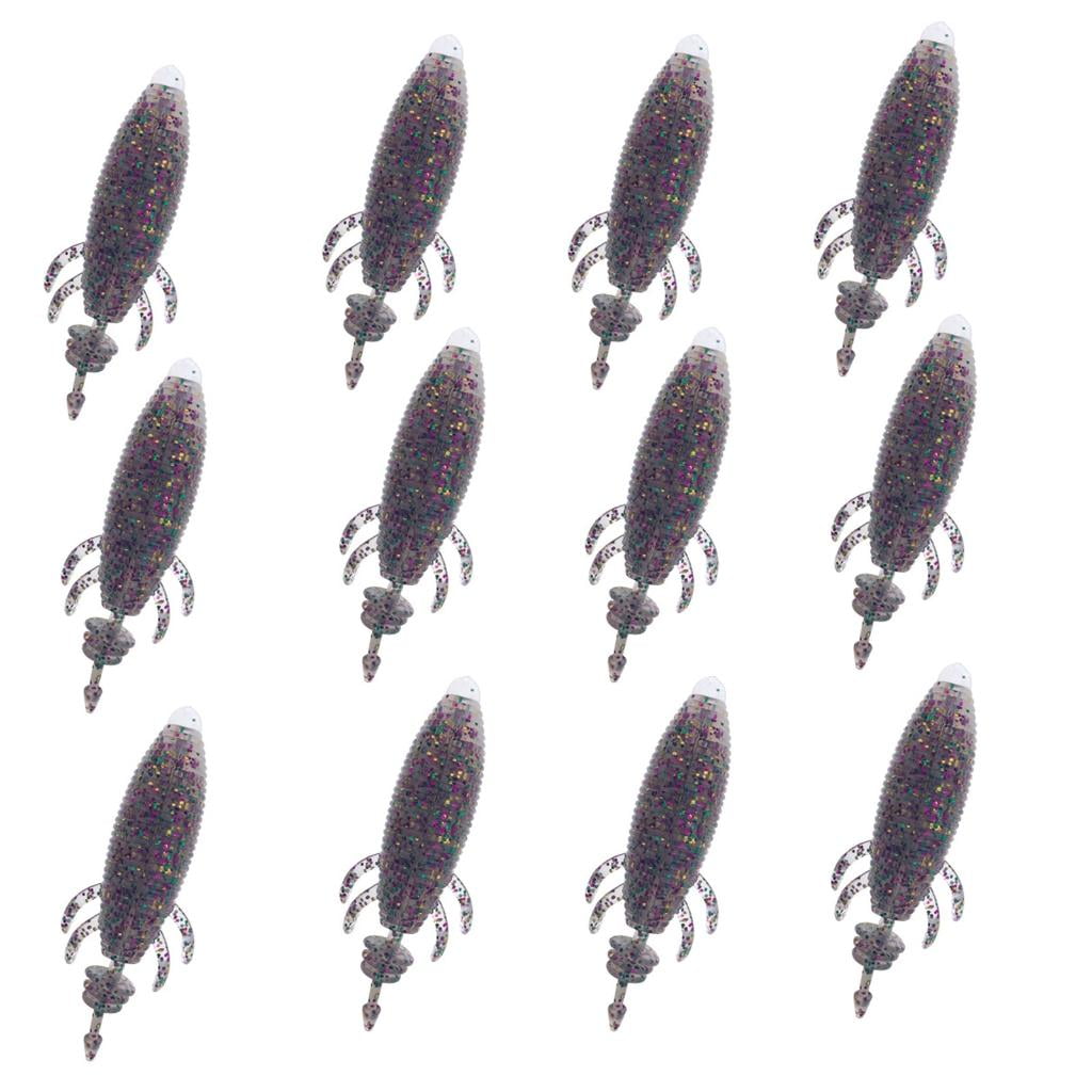Yihuala 2 Pack Artificial Baits Soft Lures Floating Fishing Lures for Pike Swimbait Fishing Tackle Accessory