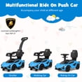 thumbnail image 2 of OLAKIDS 3 in 1 Ride on Push Car, Licensed Lamborghini Stroller Sliding Walking Car with Push Handle, Music, USB, Headlight, Under Seat Storage, Kids Foot-to-Floor Toy for 18-60 Months, 2 of 7