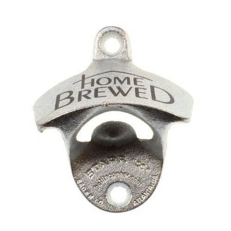 1 X Home Brewed Stationary Wall Mounted Bottle Opener