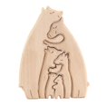 thumbnail image 1 of Adorno de animales de madera con forma de corazón de amor y abrazo, decoración de escritorio, estatua de animal, manualidades, decoración para Estilo C, 1 of 9