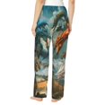 thumbnail image 3 of Goofa Red Blue Dragon Battle Epic Printed Soft Pajama Pants for Women, Wide Leg Comfy Casual Lounge Yoga Pants-Large, 3 of 9
