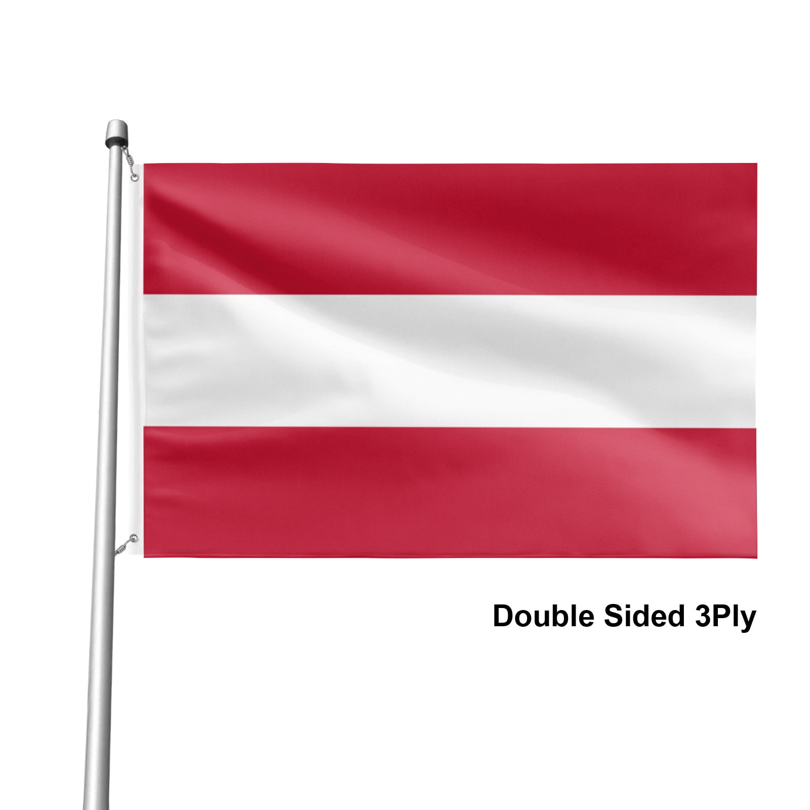 Livetty Double Sided 3 layers Austria Flags 4x6 Ft Flags Banner for Yard Decoration Garden Display
