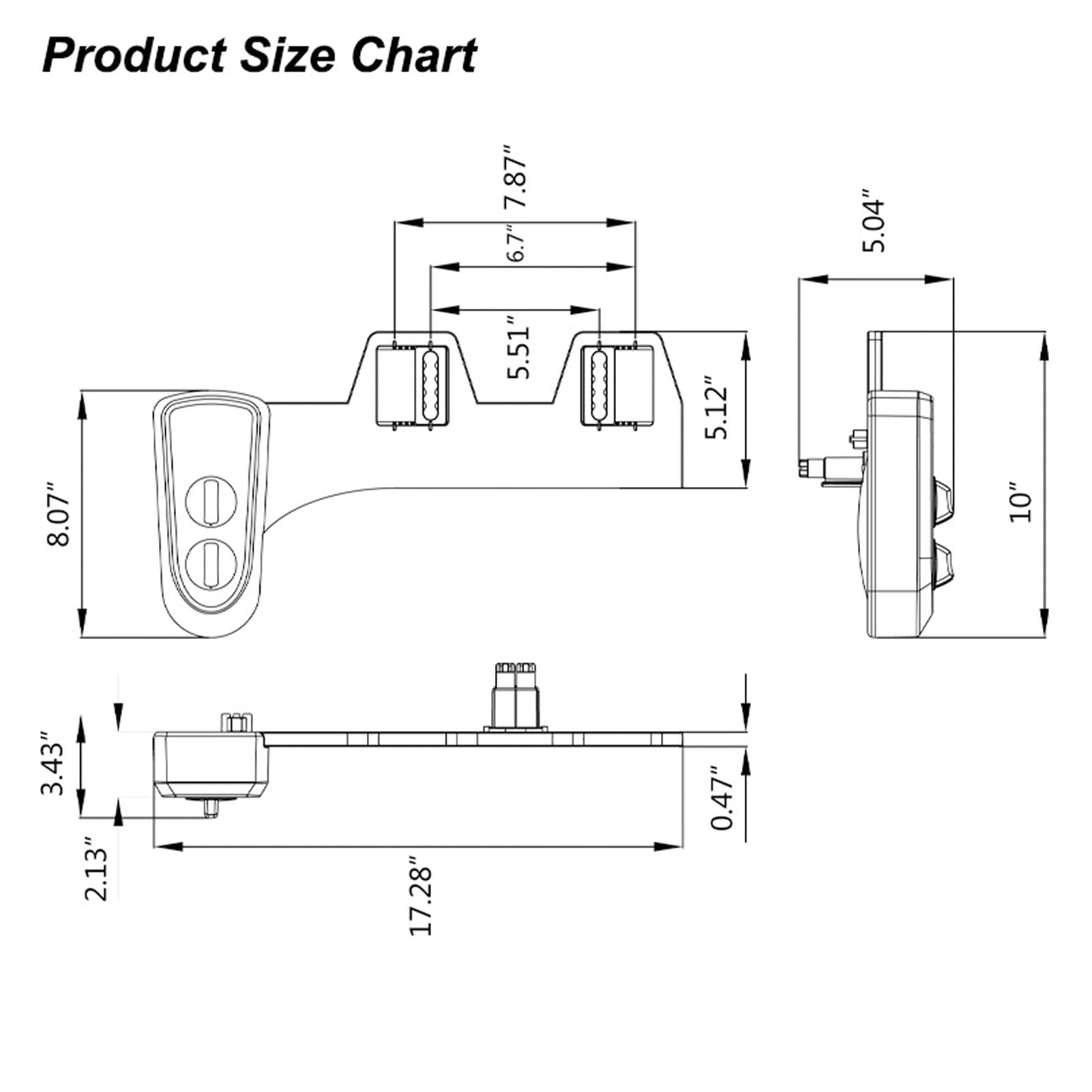 BIMZUC Bidet Attachment for Toilet, Self Cleaning Dual Nozzle Feminine Wash Cold Water, Adjustable Pressure 9/16 Inch (1.4 cm) Connector, Easy Install