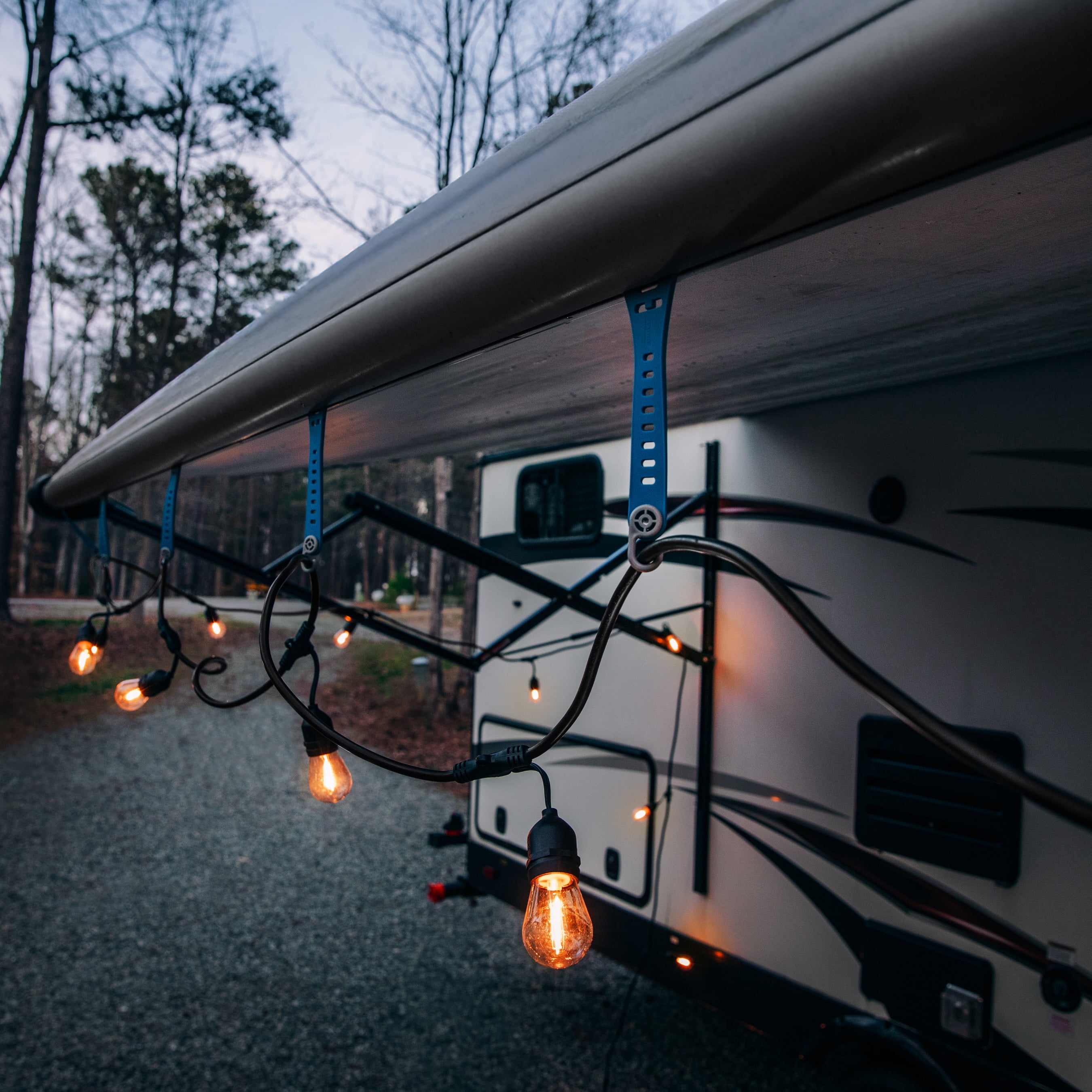 (2 pack) Camco Quick-Set RV Party Light Holders - Gray, 7-Pack (42700)