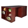 thumbnail image 6 of Regency Legacy Stand Up 2 Storage Cabinet/ 2 Desk Quad with Bookcase End- Mahogany, 6 of 7