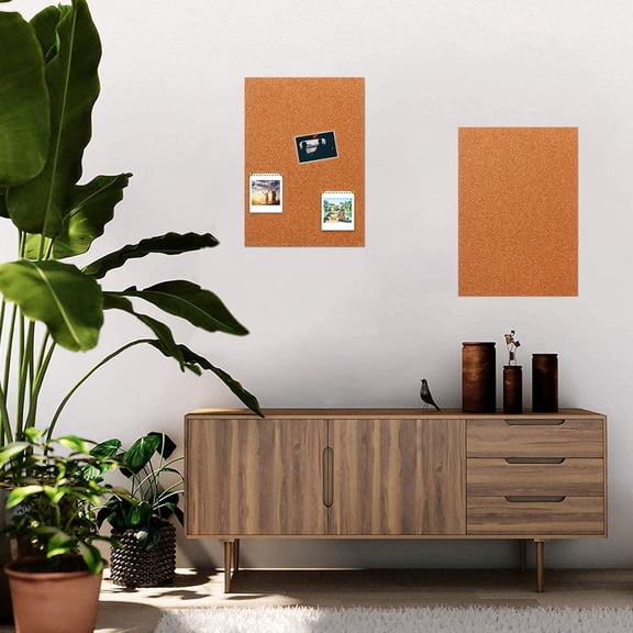 Milisten Portable Chocolate Wood Cork Boards for Home Decor, Elegant Construction Design, Set of