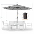 thumbnail image 3 of ACEGOSES 9ft Outdoor Patio Umbrella with Tilt 8 Ribs and Crank for Garden and Yard ,Gray, 3 of 8