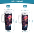 thumbnail image 6 of Yayeee 40oz Stainless Steel Tumbler with Straw and Handle Double-Wall Insulated Travel Water Bottle, Glowing Jellyfish, 6 of 8