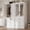 White, variant on MEISSALIVVE Wardrobe Closet with 4 Doors and 6 Drawers, 74.8" Freestanding Armoire Storage Cabinet, Large Modern Bedroom Wardrobe, White