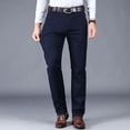 thumbnail image 4 of 2024 nuevos pantalones casuales de algodón 98%, ropa para hombres, pantalones elásticos de cintura alta sueltos rectos clásicos, ropa de marca masculina, 4 of 5