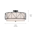 thumbnail image 3 of Kichler Lighting - Birkleigh - 4 Light Semi-Flush Mount In Art Deco Style-13, 3 of 3