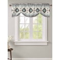 thumbnail image 2 of Tie Up Valance Curtain for Kitchen,Farm Aztec Bohemian Geometric Rod Pocket Short Curtains Adjustable Tie-Up Shade Valances,Green Brown Ethnic Wind Window Treatment for Bathroom Living Room Bedroom, 2 of 8
