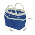 thumbnail image 2 of Jardín Herramientas Bolsa 7.5" x 4" x 5" Grande Oxford Impermeable con Bolsillos Jardín Mano Bolsa Jardinería Planta Herramienta Organizador Almacenamientos Claro Azul, 2 of 6