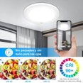 thumbnail image 4 of Lámparas para Entrada 22.5cm 3000K/4000K/6500K Lámpara de Techo LED Detección de movimiento, Redonda Plafon Modernas para Cocina/Pasillo/Armario/Baño/Sala Temperatura de Color Ajustable (22.5cm-18W), 4 of 9
