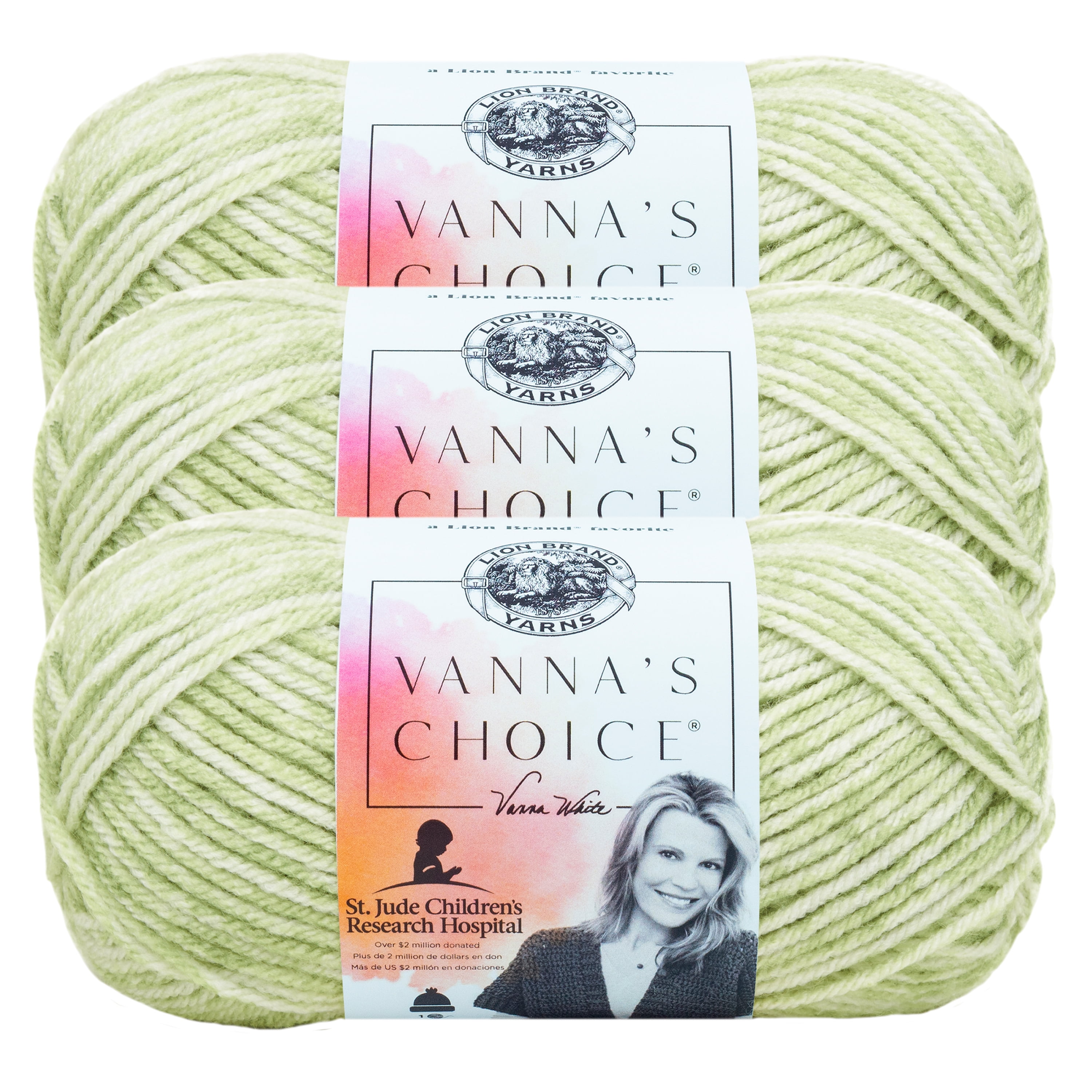 Lion Brand Yarn Vanna's Choice Seaspray Mist Basic Medium Acrylic Multi