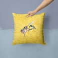 thumbnail image 2 of Carolines Treasures 8851PW1414 Bee on Yellow   Canvas Fabric Decorative Pillow 14Hx14W multicolor, 2 of 4