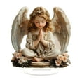 thumbnail image 2 of ToyKingdee Graceful The Cross Prayer Wings Angel Figurine, Gorgeous Angel Wings Cross Decoration for Desk and Living Room Decoration, Garden Angel Statues for Mother's Day, 2 of 6