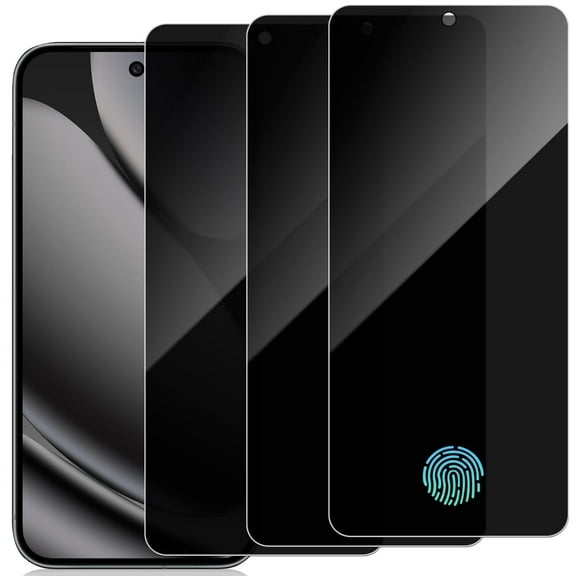 ZYQEEE Privacy Screen Protector Compatible for Google Pixel 10 Pro XL - 6.8", Anti-Spy Tempered Glass Protective Film,Easy Install Bubble-Free,Case Friendly,3 Pack