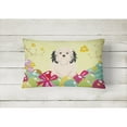 thumbnail image 2 of Carolines Treasures BB6019PW1216 Easter Eggs Lowchen Canvas Fabric Decorative Pillow, 12H x16W, multicolor, 2 of 3