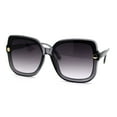 thumbnail image 3 of Womens Oversize 90s Designer Rectangle Butterfly Plastic Sunglasses Slate Smoke, 3 of 4