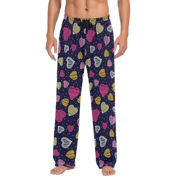 GZHJMY Valentine's Day Pajama Pants for Men, Lounge Pants Lightweight Men Pajama Bottoms with Drawstring Pockets, Christmas New Year Birthday Gifts, X-Large