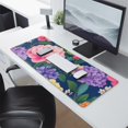 thumbnail image 2 of Long Mouse Pads for Desk,Pioneer Flower Floral Print Pattern Desk Mats on Top Of Desks, Desk Mouse Pad Extra Large with 3mm Non-Slip Base and Stitched Edge for Gaming,Office,Work,Home 31.5"x11.8", 2 of 6