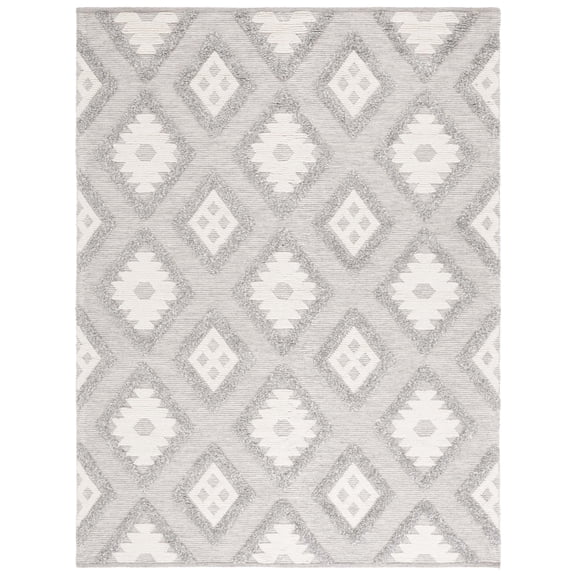 SAFAVIEH Natura Regena Diamond Area Rug, Grey/Ivory, 8' x 10'