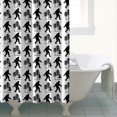 thumbnail image 4 of White Bigfoot and Tree Pattern Shower Curtain 72"x84" ,Bathroom Decorative Shower Curtains Set with 12 Hooks,Modern Waterproof Washable Shower Curtain, 4 of 6