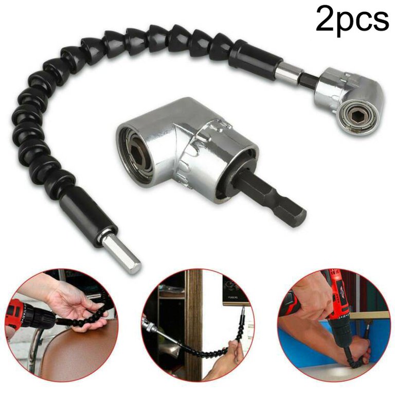 Power Tool-2Pcs Right Angle Drill and Flexible Shaft Bits