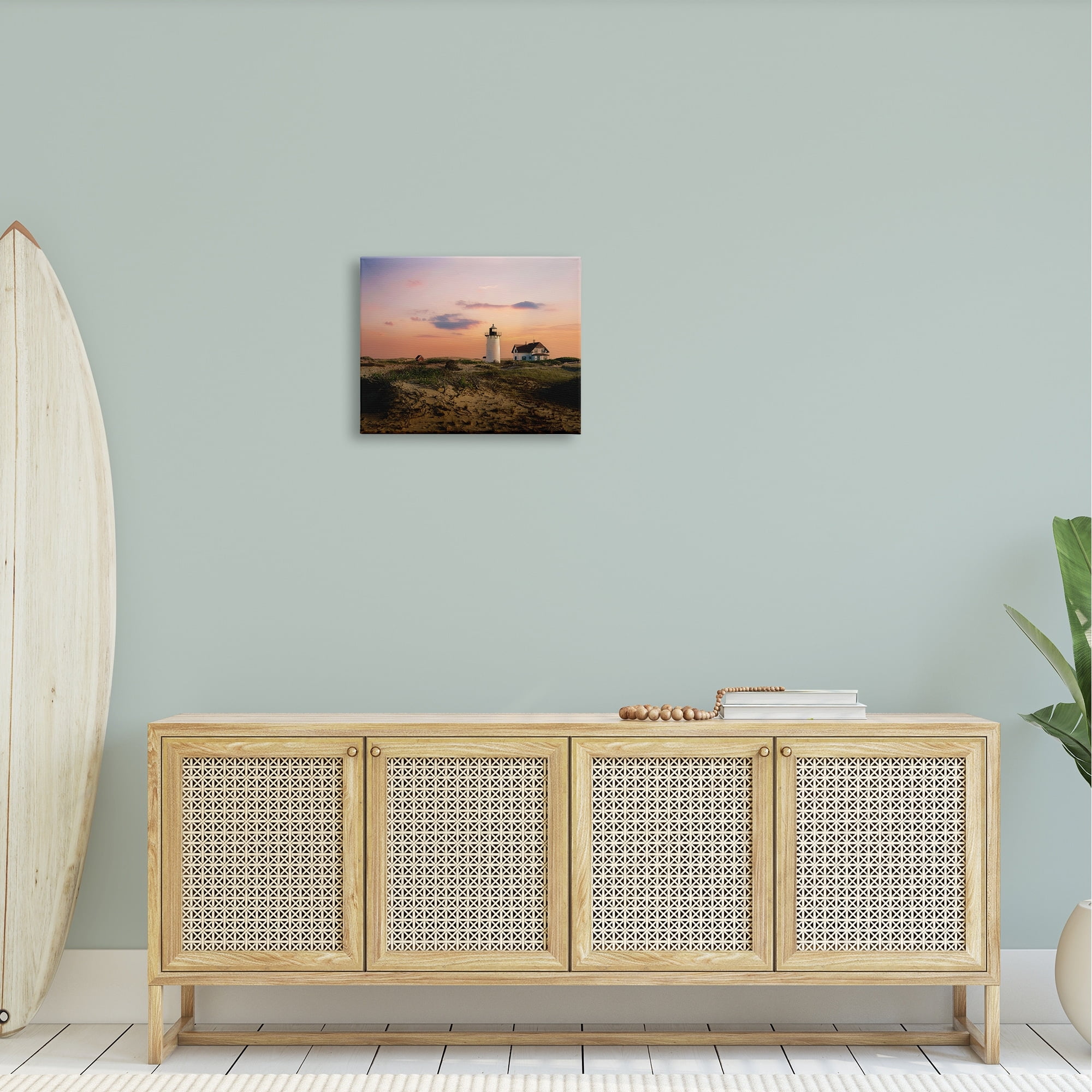 Stupell Rural Coast Lighthouse Dunes Landscape Photography Gallery Wrapped Canvas Print Wall Art