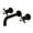 Oil Rubbed Bronze, variant on Kingston Brass KS8121BX Metropolitan Double-Handle 3-Hole Wall Mount Bathroom Faucet in Polished Chrome
