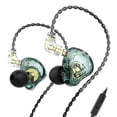 thumbnail image 2 of Auriculares in Ear Buds CUTICAT Controlador dinámico híbrido 1DD 1BA Sonido estéreo Verde con micrófono, 2 of 8