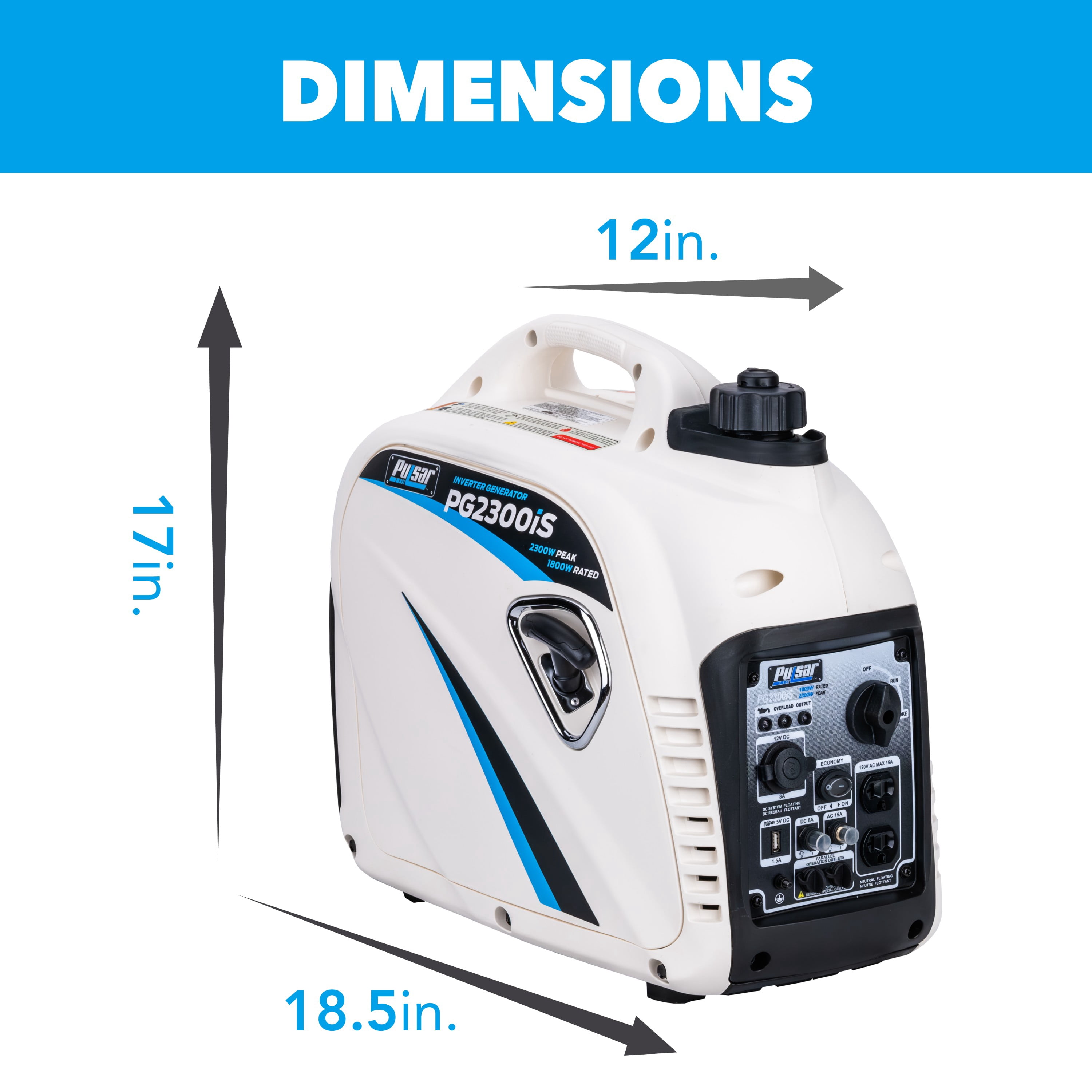 Pulsar PG2300iS 2300 Watts Portable Petit Générateur d'Énergie Onduleur Alimenté au Gaz