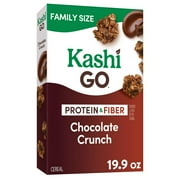 Kashi GO Breakfast Cereal, Vegan Protein, Fiber Cereal, Family Size, Chocolate Crunch, 19.9oz Box (1 Box)