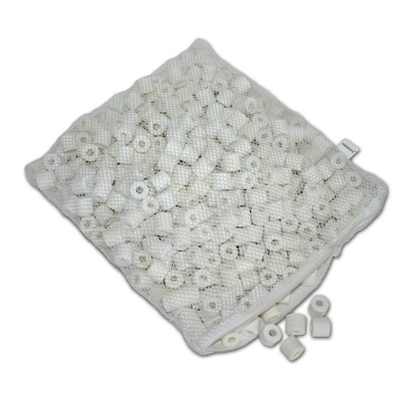 C2 Aquarium Fish Pond Bio Ceramic Rings Filter Media, 5 LBS