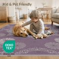 thumbnail image 4 of ODIKA 9'x12' Washable Area Rug Low Pile, Flatwoven, Floral Boho Vintage Medallion With Farmhouse Bloom And Scroll Accents for Great Room, Indoor Concept, Large Living, 4 of 7
