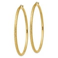 thumbnail image 3 of Auriga Fine Jewelry 14K Yellow Gold 3mm Hoop Earrings for Women(L- 65mm, W- 3mm), 3 of 5
