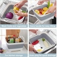 thumbnail image 7 of 2.4 Gal(9L) Collapsible Dish Basin with Drain Plug, Space Saving Outdoor Multiuse Foldable Sink Tub, Dishpan, Kitchen Storage Tray for Camping, Vegetable Washing, RV (Gray), 7 of 7