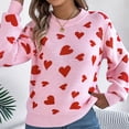 thumbnail image 4 of Aloohaidyvio No Boundaries Women's Fall Sweaters Casual Crew Neck Long Sleeve Pullover Ribbed Knit Loose Fit Sweater Tops, 4 of 6